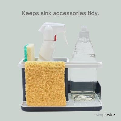 simplywire – Sink Tidy/Caddy – Kitchen Sink Organiser – Removable Drip Tray