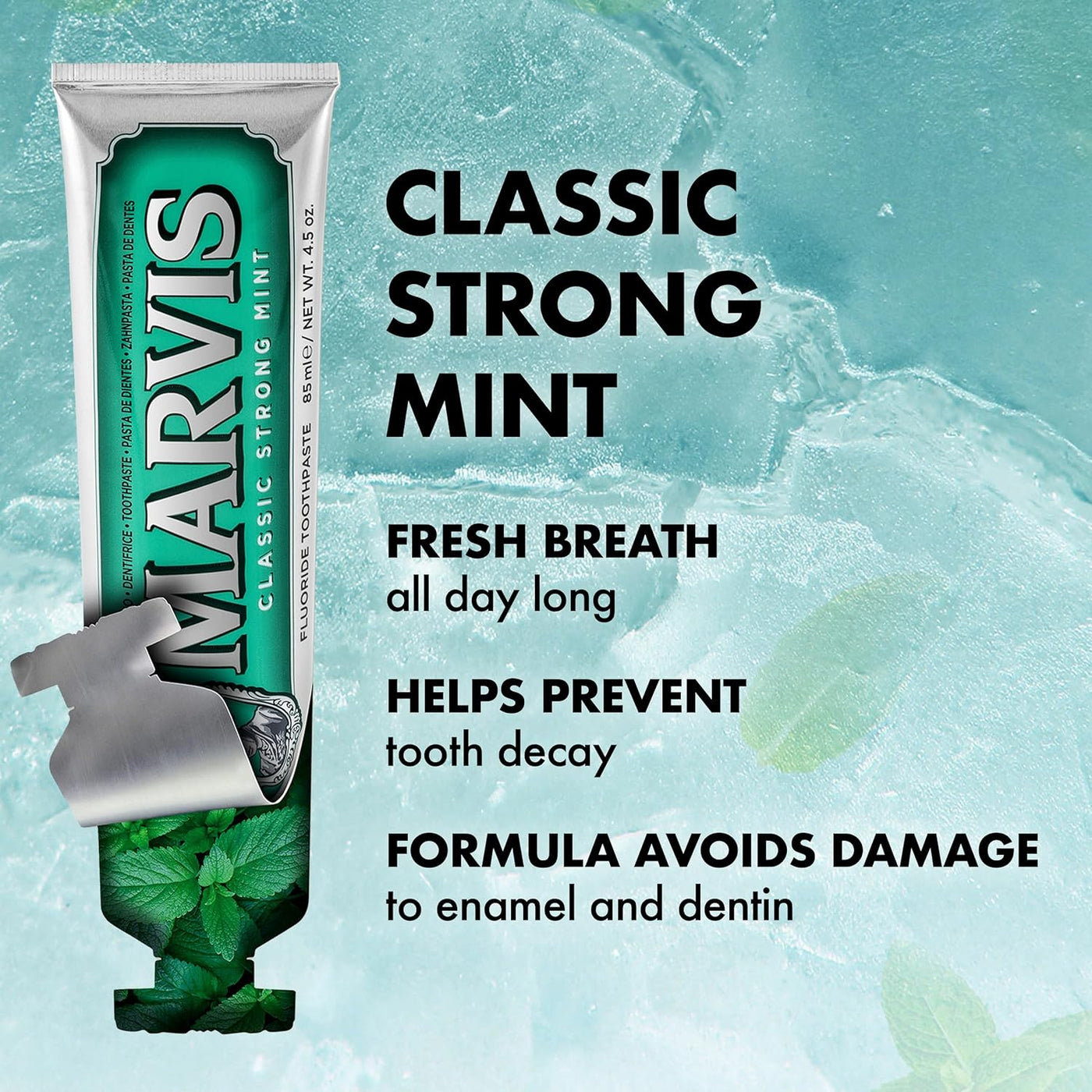 Marvis Classic Strong Mint Toothpaste, 85 ml