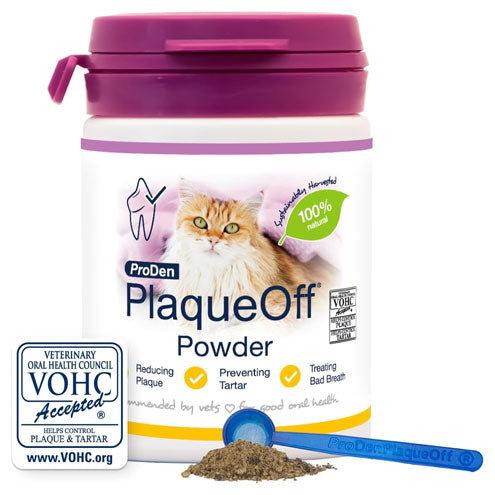 ProDen Plague Off Powder for Cats, 100% Natural Tooth Care Powder 40g